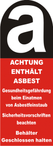Warndruck Asbest