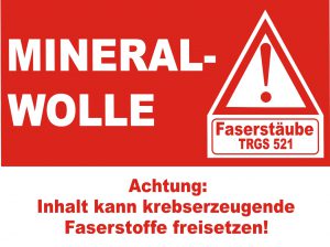 Warndruck Mineralwolle